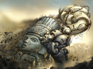 Illustration for article titled Behold, the Aztec mecha and Mayan cyborgs of our Mesoamerican future